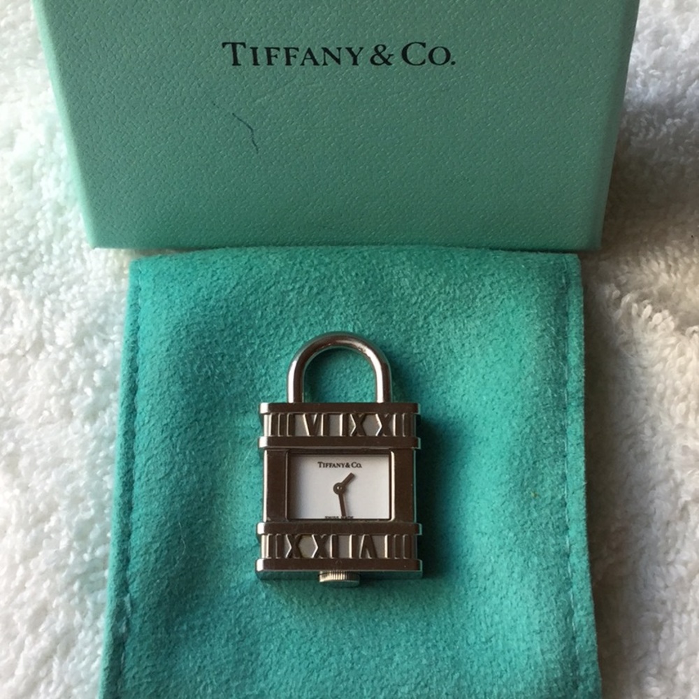 TIFFANY & CO. WATCH CLOCK PADLOCK CHARM- VERY RARE
